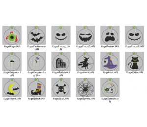 ITH Halloween Kugeln - Halloween 17 Motive